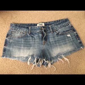 PINK jean shorts